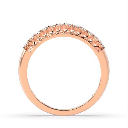 4 Prong Round Rose Gold Fullspectrum Eternity Diamond Rings