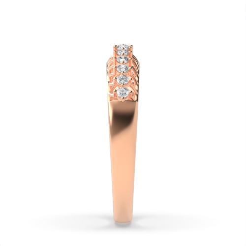 4 Prong Round Rose Gold Fullspectrum Eternity Diamond Rings