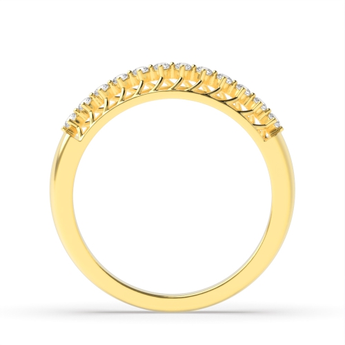 4 Prong Round Yellow Gold Fullspectrum Eternity Diamond Rings