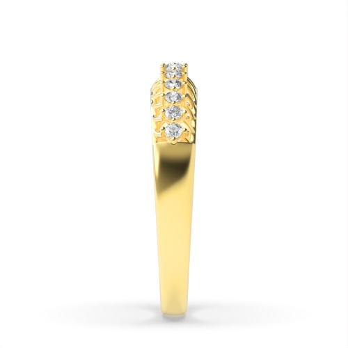 4 Prong Round Yellow Gold Fullspectrum Eternity Diamond Rings
