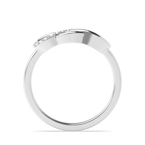 4 Prong Round White Gold Enfinity Band Diamond Rings