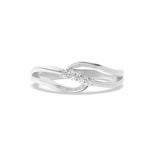 4 Prong Round Promise orbit Moissanite Diamond Rings