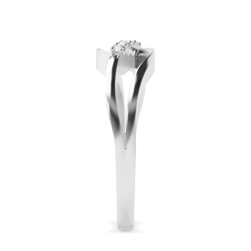 4 Prong Round Promise orbit Moissanite Diamond Rings