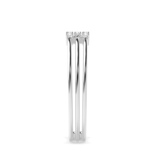 4 Prong Round White Gold Affinity ring Band Diamond Rings
