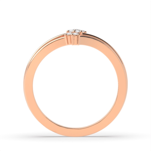 4 Prong Round Rose Gold Covenant circle Diamond Rings