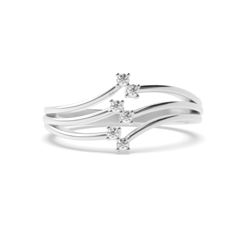 4 Prong Round Covenant circle Moissanite Diamond Rings
