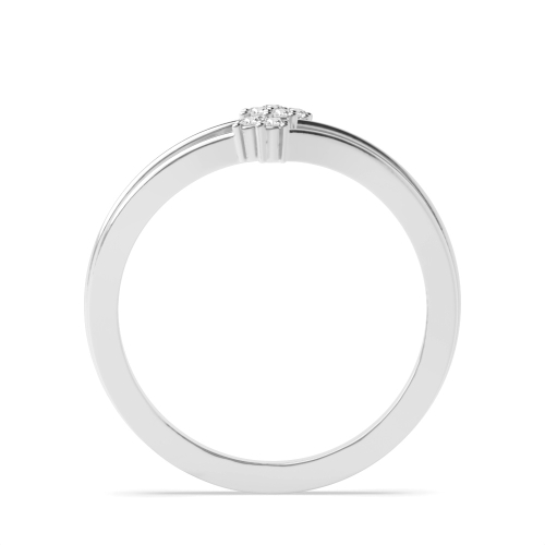 4 Prong Round Covenant circle Moissanite Diamond Rings