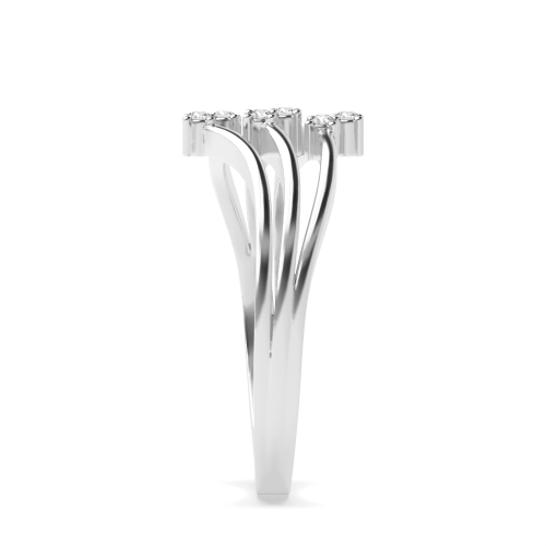 4 Prong Round Covenant circle Moissanite Diamond Rings