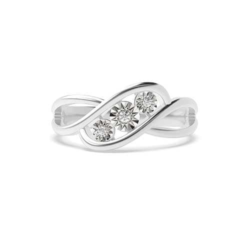 Bezel Setting Round Illusion set Moissanite Engagement Rings