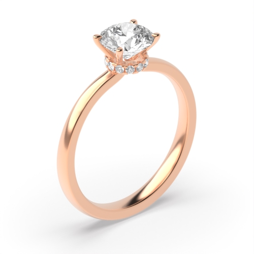 4 prong setting round shape diamond classic solitaire ring