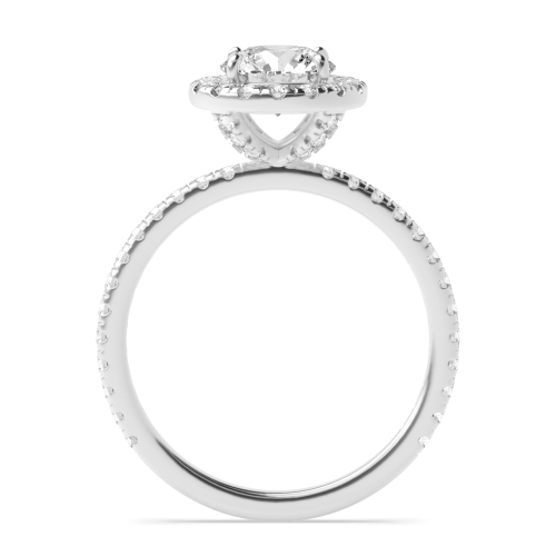 4 Prong Round Halo Diamond Ring