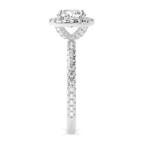 4 Prong Round Halo Diamond Ring