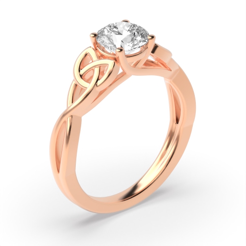 4 Prong Setting Round Shape Unique Engagement Ring | Abelini 