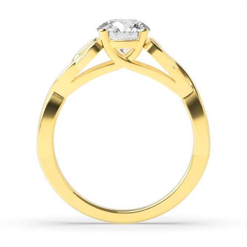 4 Prong Round Yellow Gold Solitaire Engagement Ring