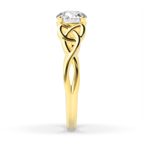 4 Prong Round Yellow Gold Solitaire Engagement Ring