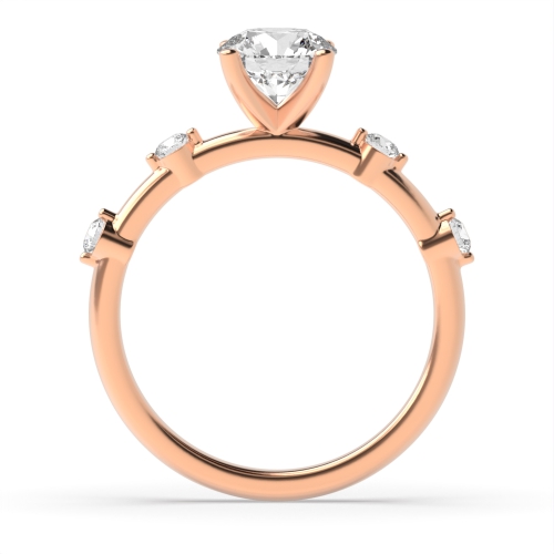 4 Prong Round Rose Gold Enchanted Engagement Rings