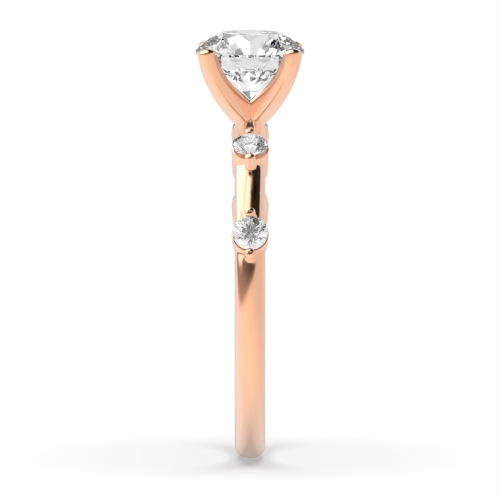 4 Prong Round Rose Gold Enchanted Engagement Rings
