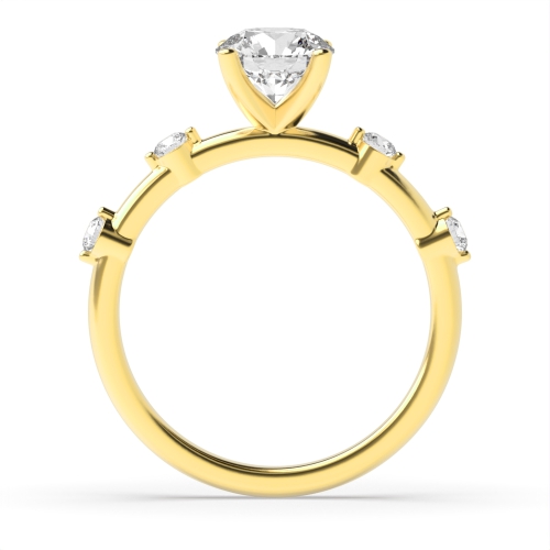 4 Prong Round Yellow Gold Enchanted Engagement Rings