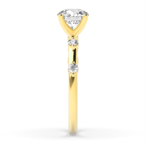 4 Prong Round Yellow Gold Enchanted Engagement Rings