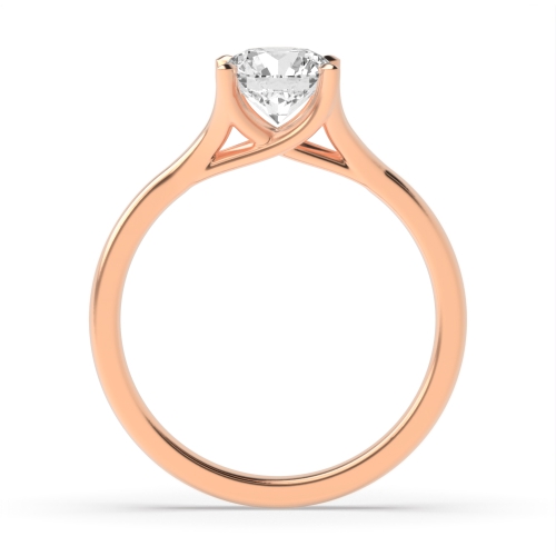 4 Prong Round Rose Gold Luminous Engagement Rings