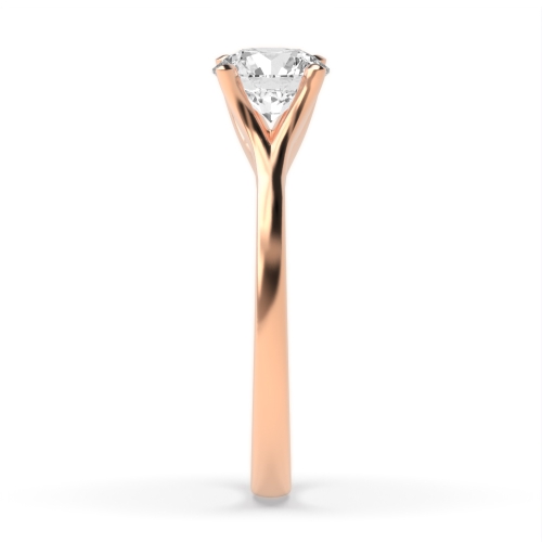 4 Prong Round Rose Gold Luminous Engagement Rings