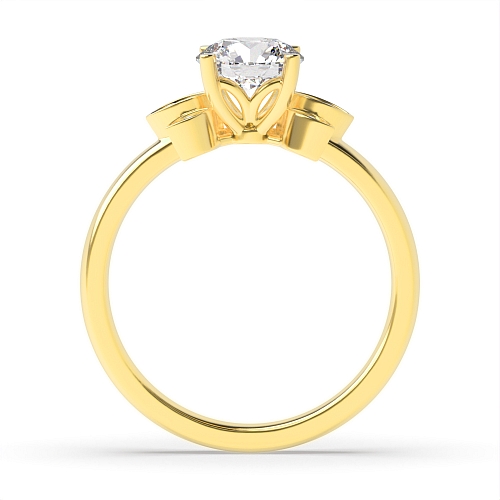 4 Prong Round Yellow Gold Sovereign Unusual Engagement Rings