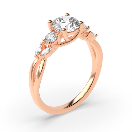 Rose Gold Trellis Crossover Unusual Engagement Rings