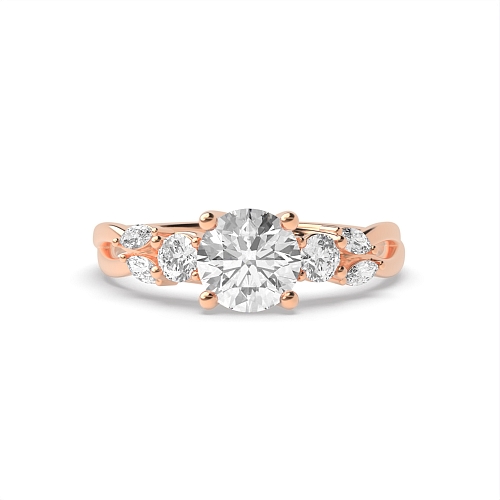Rose Gold Trellis Crossover Unusual Engagement Rings