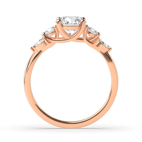 Rose Gold Trellis Crossover Unusual Engagement Rings