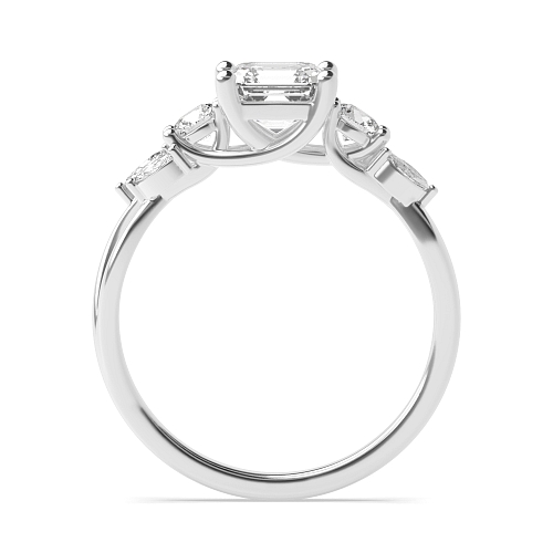 Asscher Trellis Crossover Engagement Rings