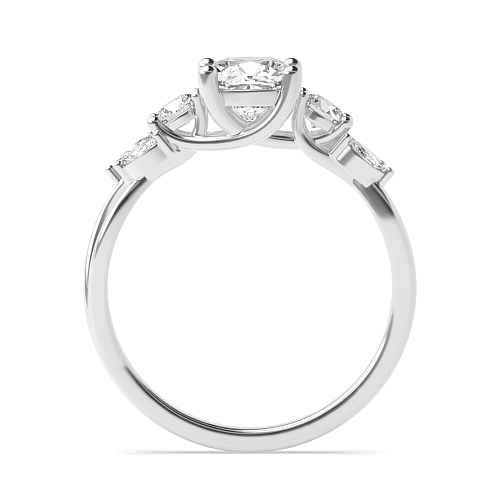 Cushion Trellis Crossover Engagement Rings