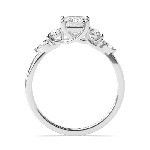 Emerald Trellis Crossover Engagement Rings
