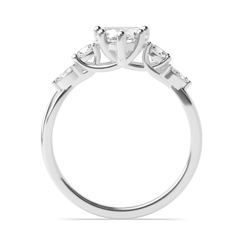 Prong Heart Trellis Crossover Engagement Rings