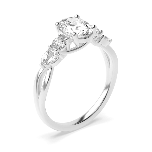 Oval Trellis Crossover Unusual Engagement Rings