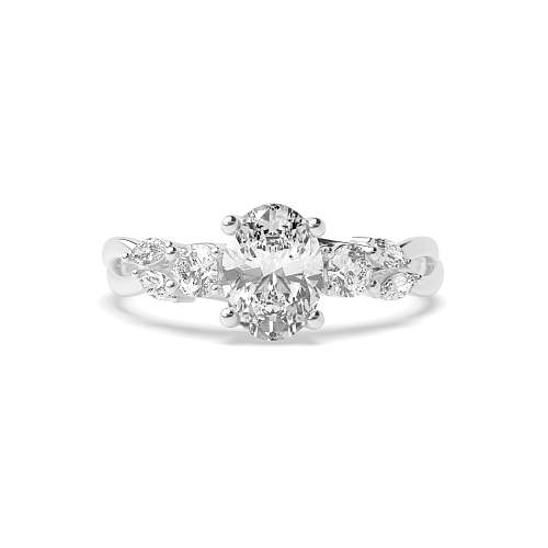 Oval Trellis Crossover Unusual Engagement Rings