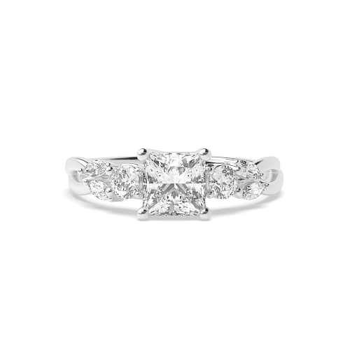 Princess Trellis Crossover Engagement Rings