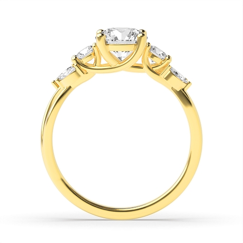 Yellow Gold Trellis Crossover Unique Engagement Rings