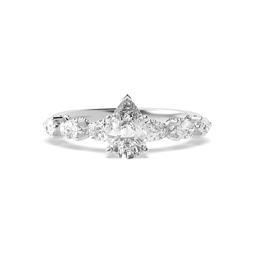 Prong Pear Vibrantly Engagement Rings