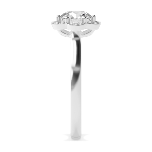 6 Prong Round Halo Diamond Ring