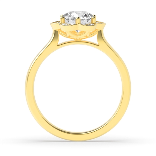 6 Prong Round Yellow Gold Illumine Unique Engagement Rings
