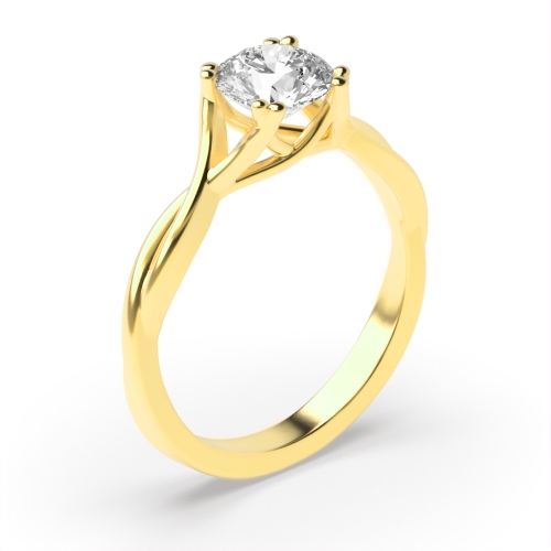 4 Prong Setting Round Shape Classic Solitaire Diamond Ring