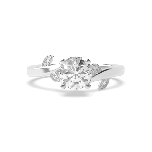 4 Prong Round Heritage Glow Vintage Engagement Ring