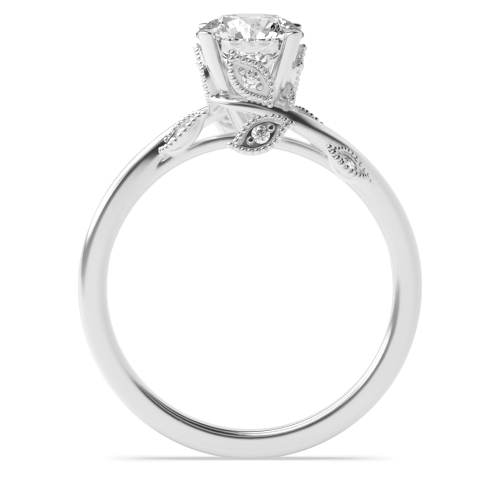 4 Prong Round Heritage Glow Vintage Diamond Ring