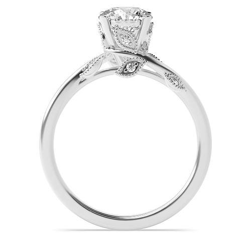 4 Prong Round Heritage glow Moissanite Engagement Rings