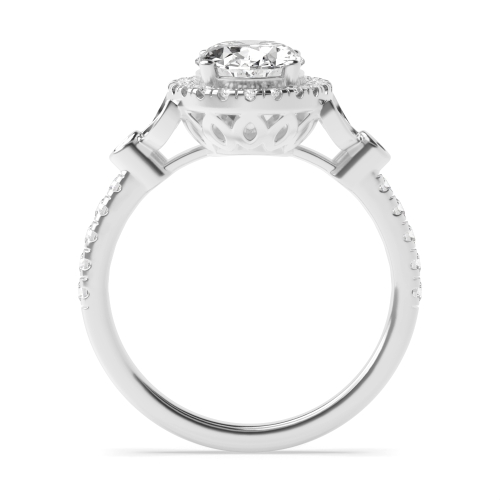 4 Prong Round Luminance Halo Diamond Ring