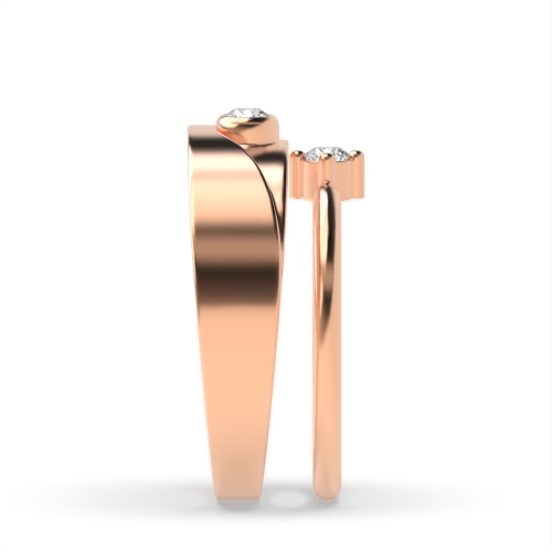 4 Prong Round Rose Gold Couple wedding Couples Engagement Rings