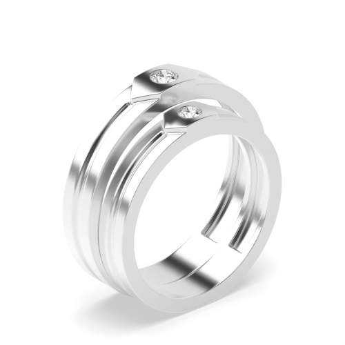 Bezel Setting Round Wedding Diamond Ring