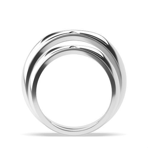 Flush Setting Round Fullwhisper Naturally Mined Diamond Engagement Rings