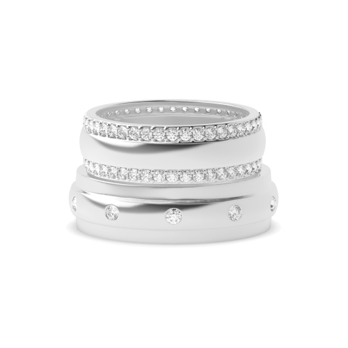 Flush Setting Round WhisperRadiant Wedding Diamond Ring