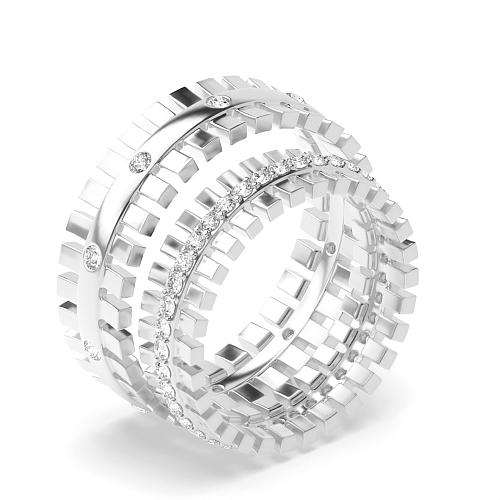 4 Prong Round Unique couple Couples Engagement Rings